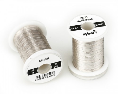 Flat Colour Wire, Ultrafine, Wide, Silver